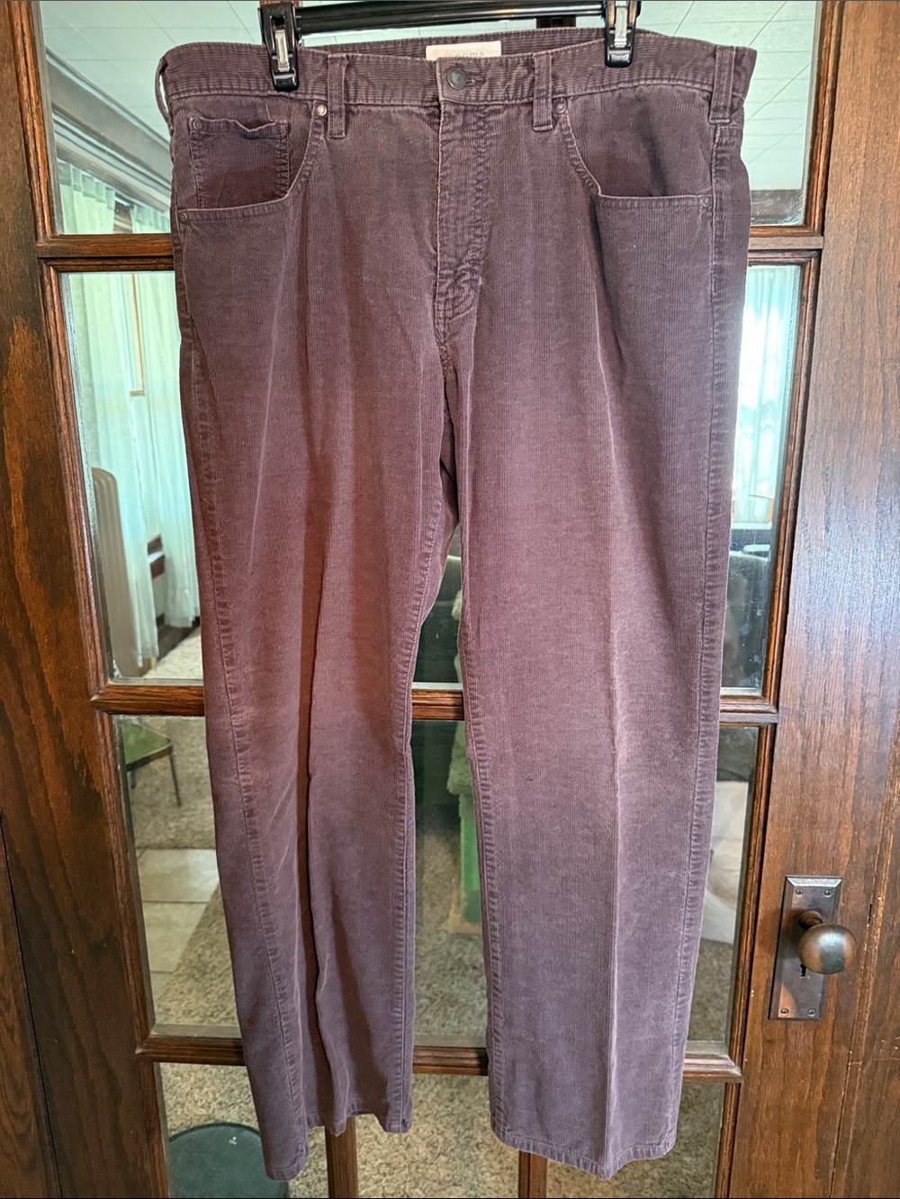 Sonoma Life + Style‎ Mens Corduroy Pants 38x32 Brown Straight Leg Cotton